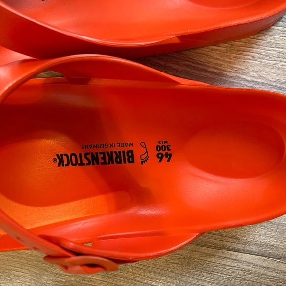 Birkenstock Gizeh EVA Flame Orange Rare Men’s Sandals Size 13 Regular Width New - Picture 8 of 9